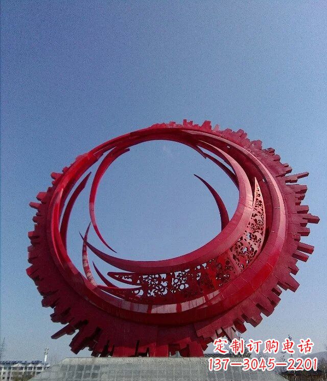 大同广场不锈钢齿轮圆盘雕塑
