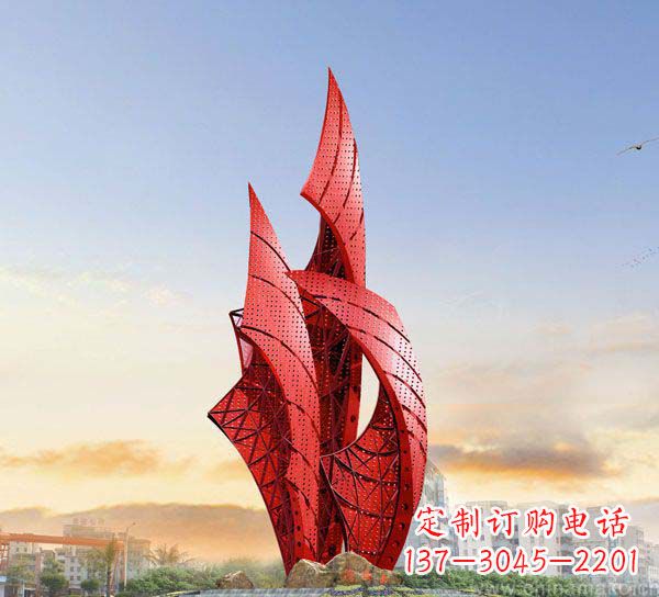 大同不锈钢抽象船帆雕塑