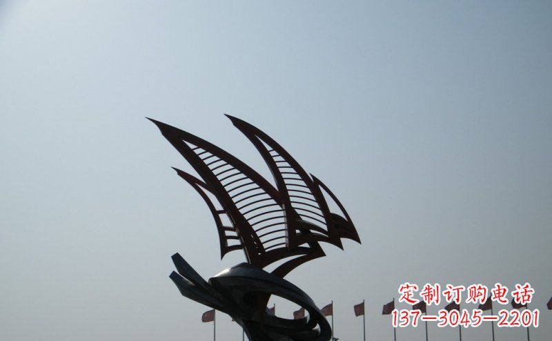 大同不锈钢手工帆船雕塑