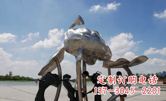 大同不锈钢仿真莲花莲叶雕塑
