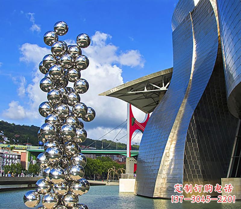 大同高端不锈钢抽象龙柱雕塑