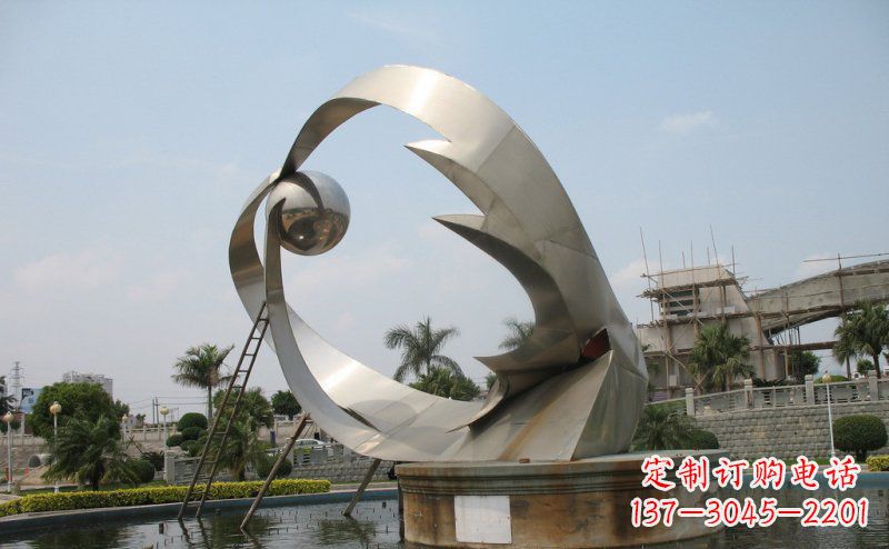 大同室外不锈钢喷泉雕塑