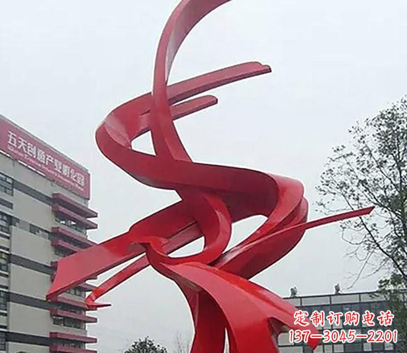 大同广场不锈钢抽象飘带雕塑