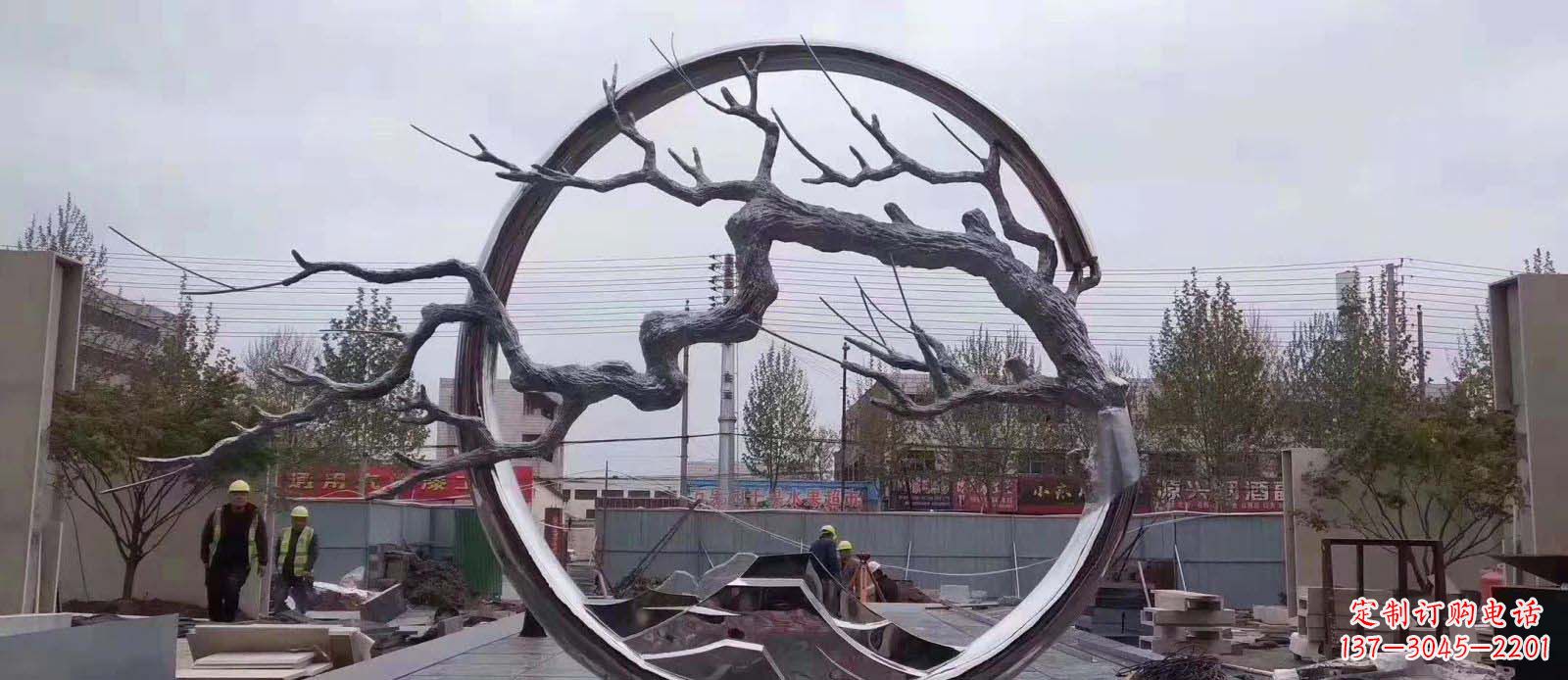 大同精致不锈钢抽象树枝雕塑