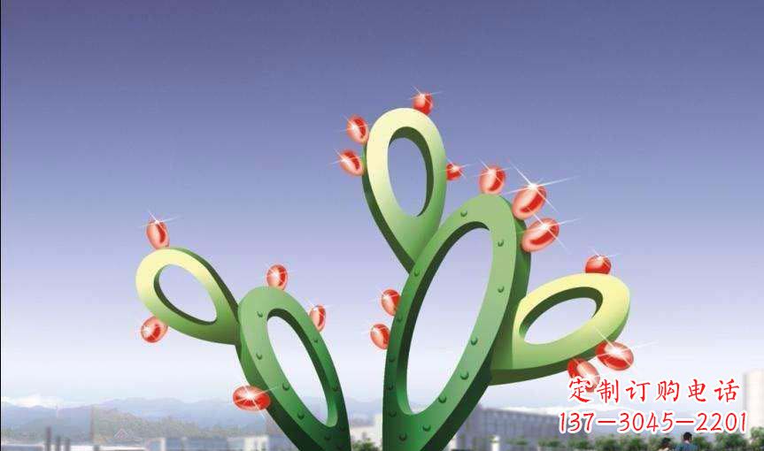 大同大型不锈钢仙人掌雕塑