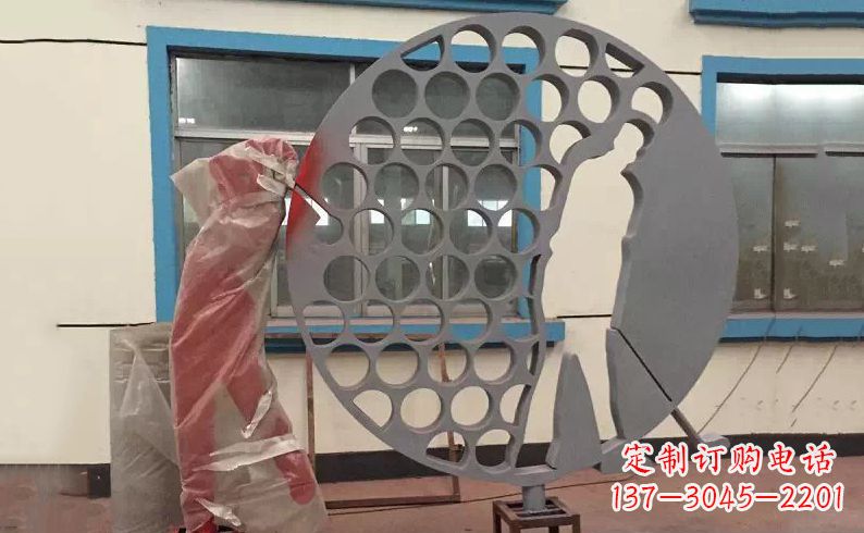 大同中领雕塑-不锈钢高尔夫球雕塑