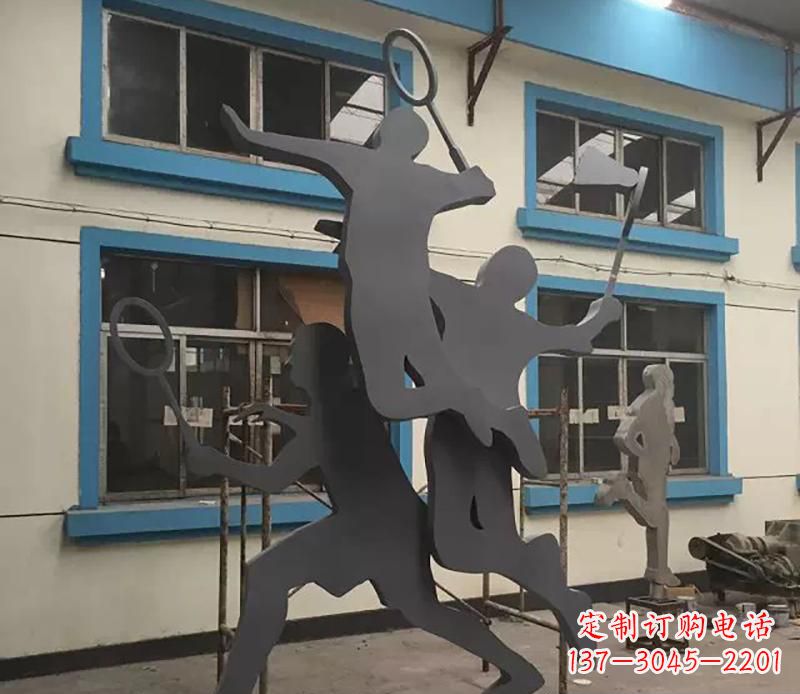 大同不锈钢羽毛球运动雕塑