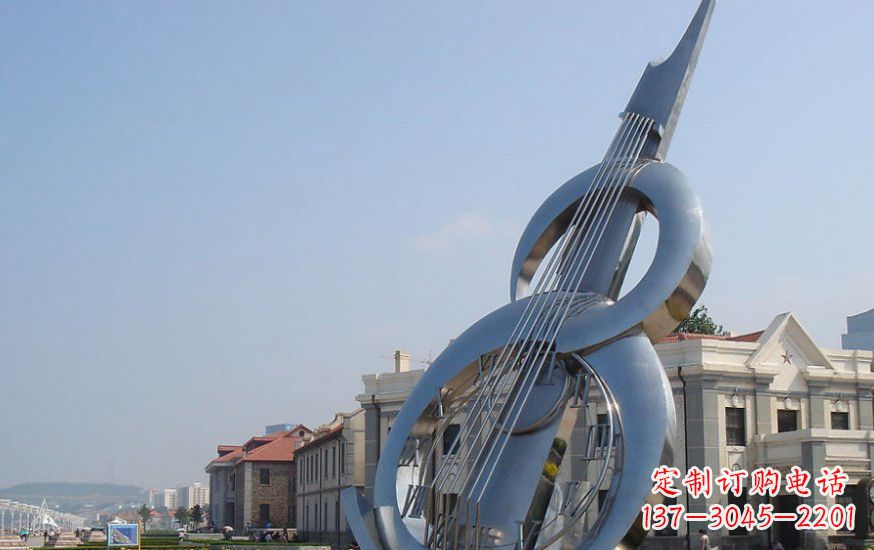 大同广场不锈钢大提琴雕塑