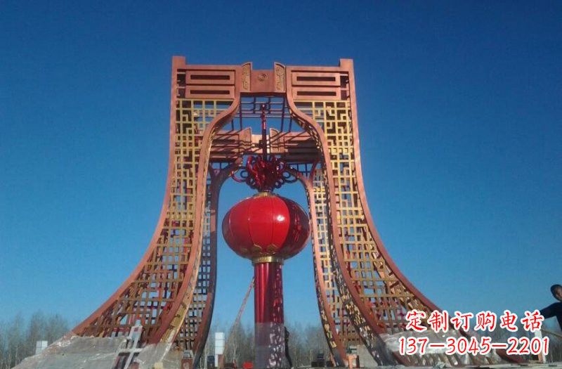 大同中领雕塑推出不锈钢大型灯笼雕塑