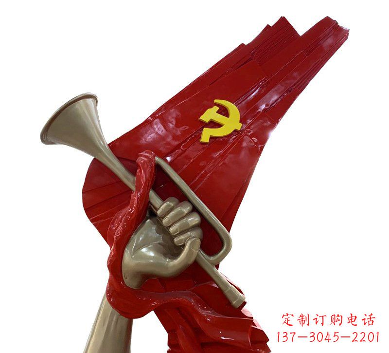 大同优质不锈钢党旗雕塑
