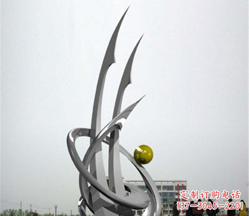 大同广场不锈钢帆船抽象雕塑