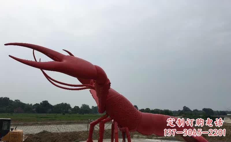 大同广场不锈钢仿真龙虾雕塑