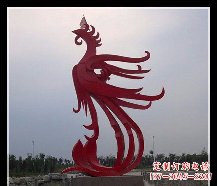 大同精美不锈钢凤凰雕塑