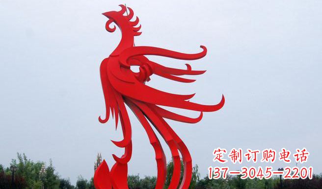 大同中领雕塑制作的精美不锈钢凤凰雕塑