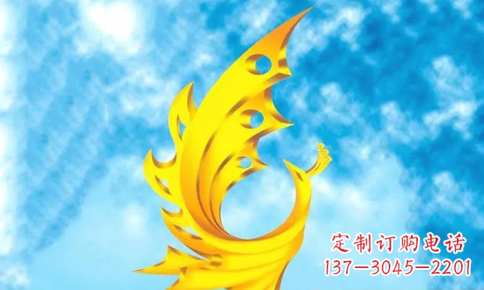 大同中领雕塑-不锈钢凤凰雕塑