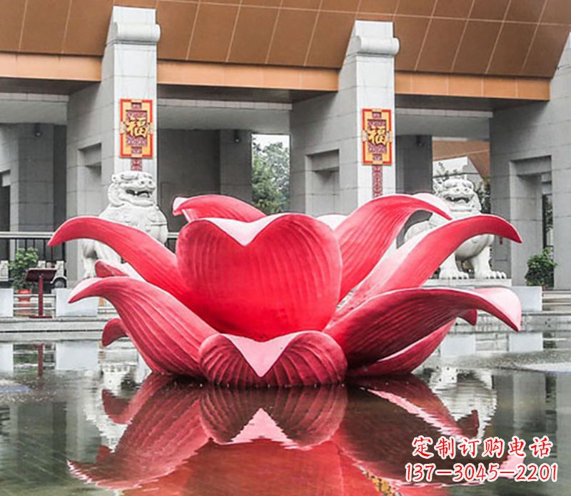 大同广场不锈钢荷花景观雕塑