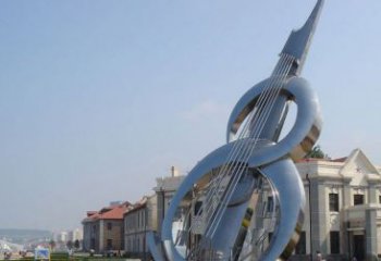 大同经典音乐雕塑：不锈钢大提琴