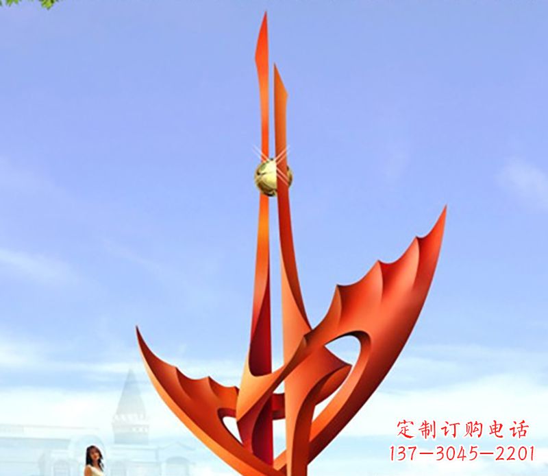 大同不锈钢火炬抽象雕塑