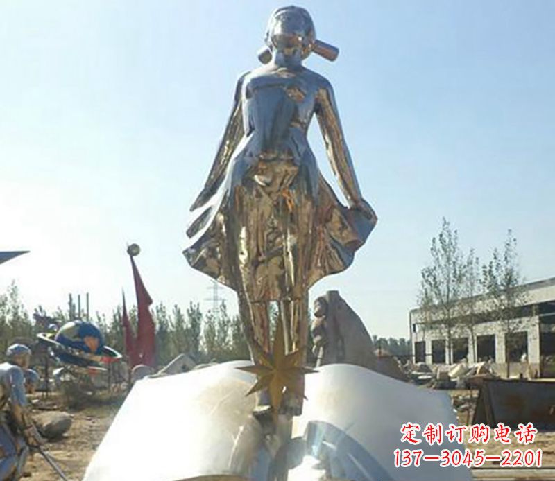 大同艺术精灵,不锈钢美女雕塑