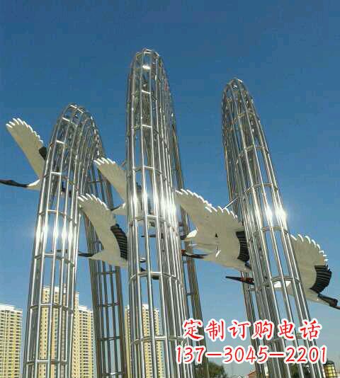 大同高级不锈钢镂空雄鹰雕塑
