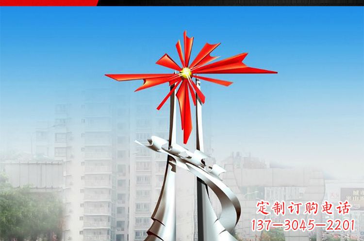 大同令人叹为观止的牡丹景观雕塑