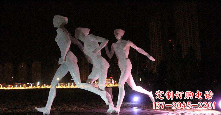 大同优雅靓丽的女性不锈钢跑步雕塑