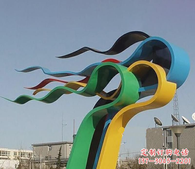 大同现代时尚飘带景观雕塑