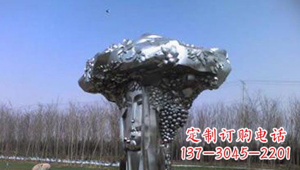 大同中领雕塑|不锈钢葡萄抽象雕塑