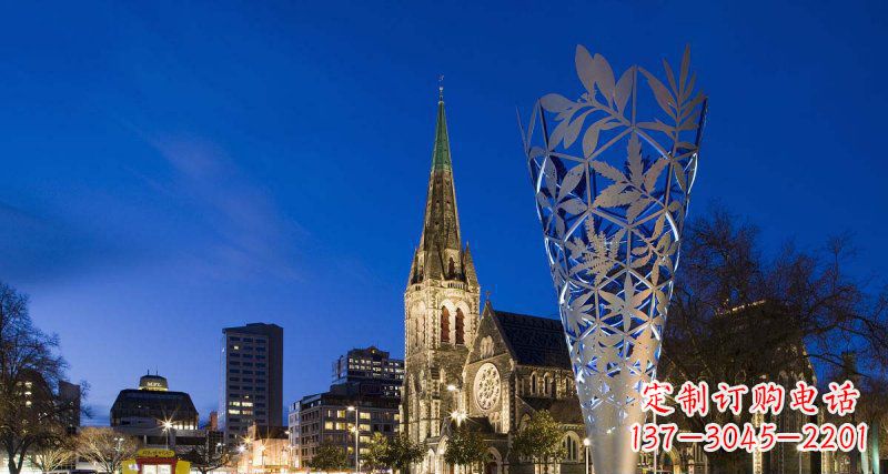 大同不锈钢树叶雕塑——给现代空间带来优雅古朴之美