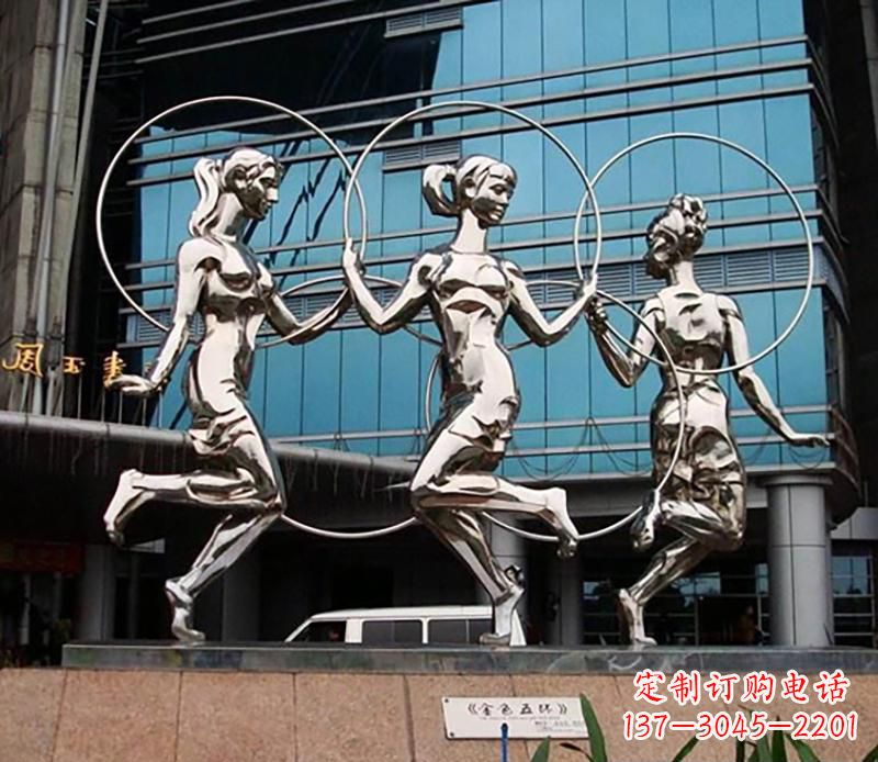 大同不锈钢跳舞美女雕塑