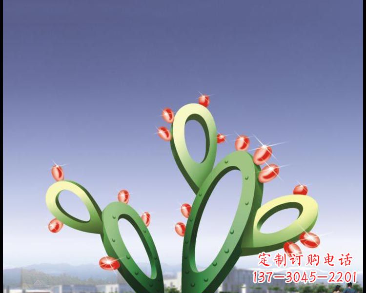 大同视觉焕发的不锈钢仙人掌景观雕塑