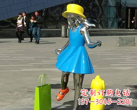 大同中领雕塑:极致的不锈钢小女孩雕塑