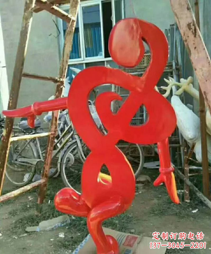 大同广场不锈钢音符抽象雕塑