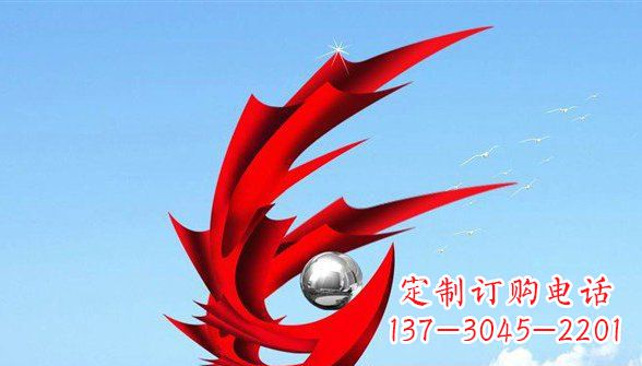 大同传统凤凰不锈钢雕塑,带来中国传统文化的神秘气息