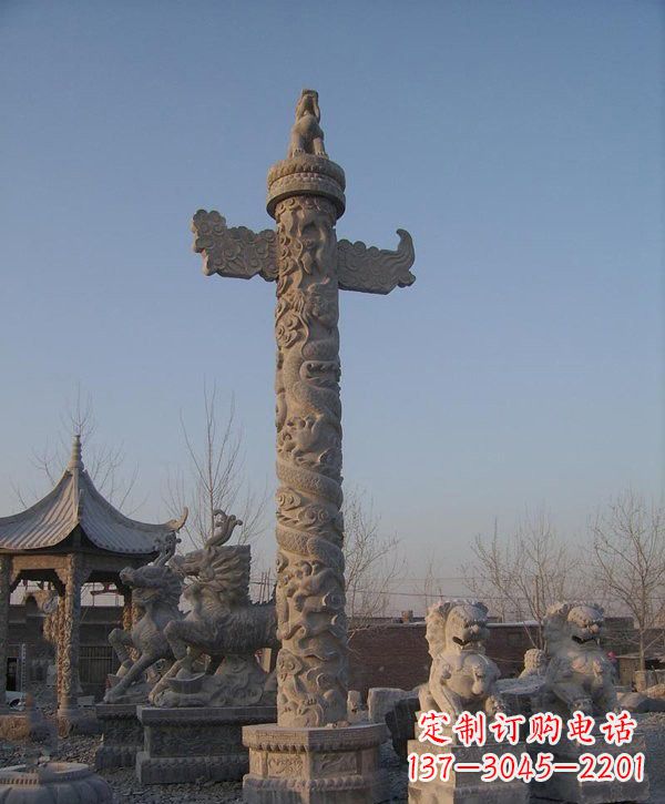 大同动感华表雕塑,为广场增添艺术魅力