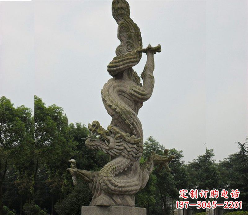 大同广场大理石龙雕塑