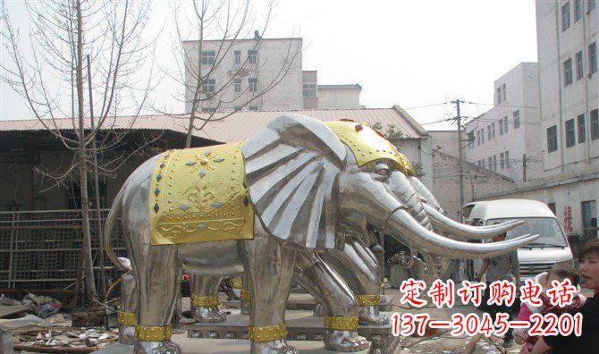 大同广场大象不锈钢雕塑