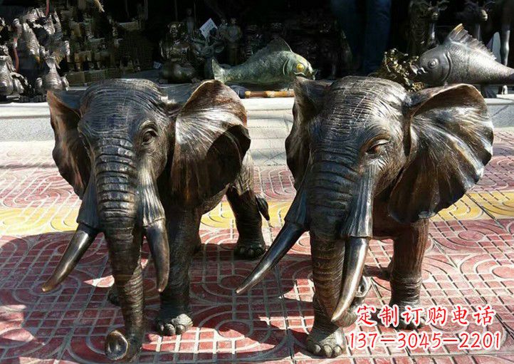 大同中领雕塑出品:专业定制铜大象雕塑