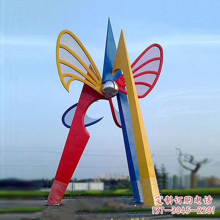 大同广场大型抽象蝴蝶景观雕塑