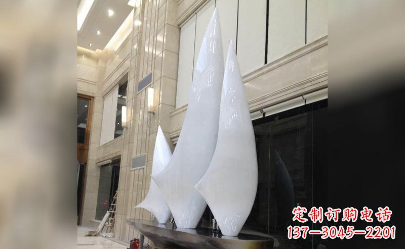 大同精美不锈钢帆船雕塑