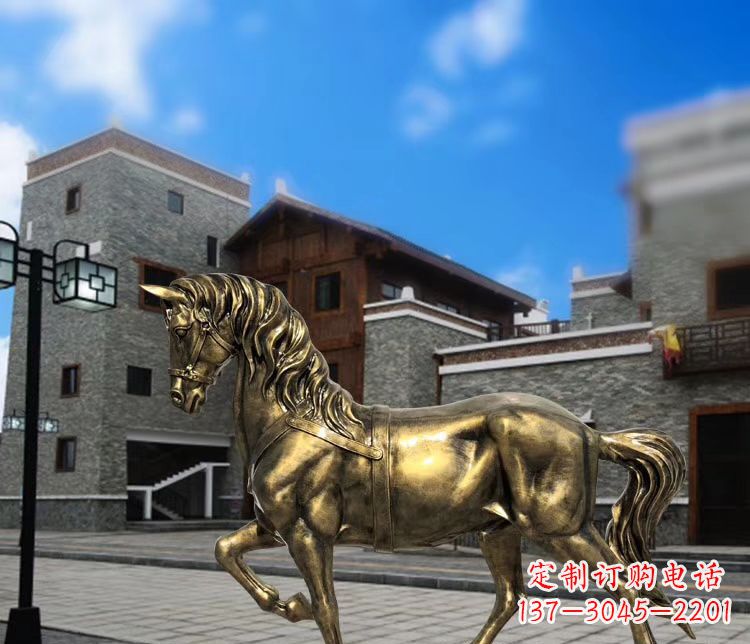 大同金色动物雕塑,点缀您的园林景观
