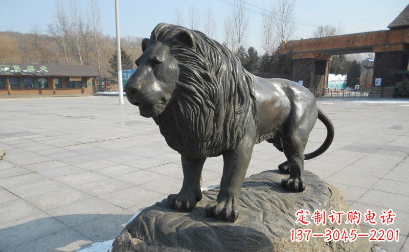 大同中领雕塑推出一款精美的华丽非洲狮铜雕，将…