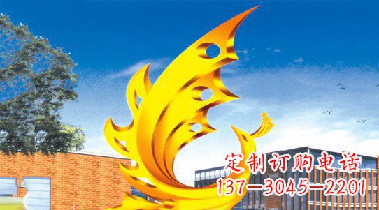 大同广场凤凰不锈钢雕塑 (2)