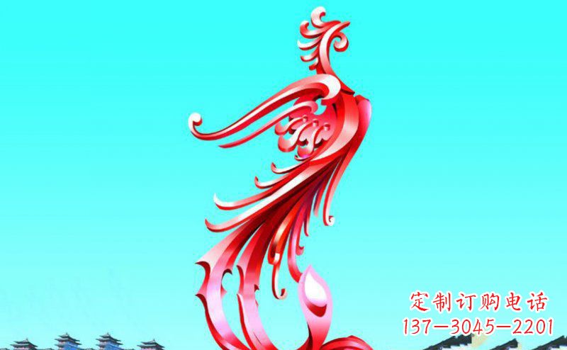 大同精美的凤凰不锈钢塑料雕塑