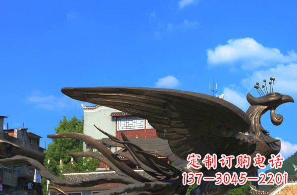大同广场凤凰动物铜雕