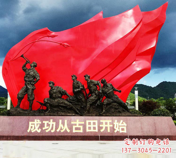 大同专业打造精美战士铜雕