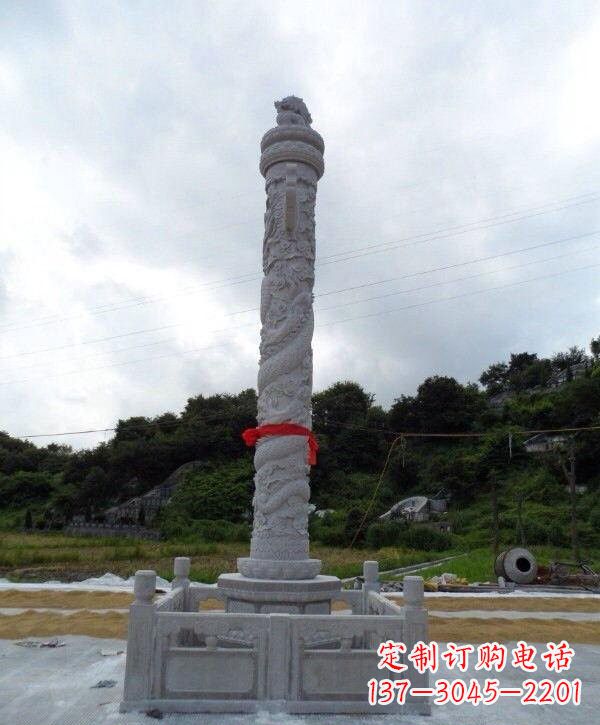 大同广场汉白玉华表雕塑