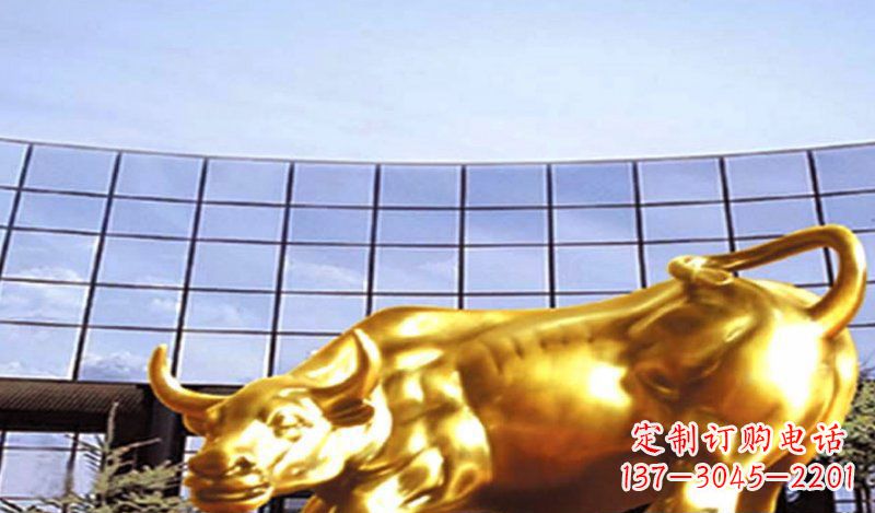 大同广场华尔街牛动物铜雕