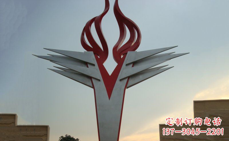 大同广场火炬不锈钢雕塑_1