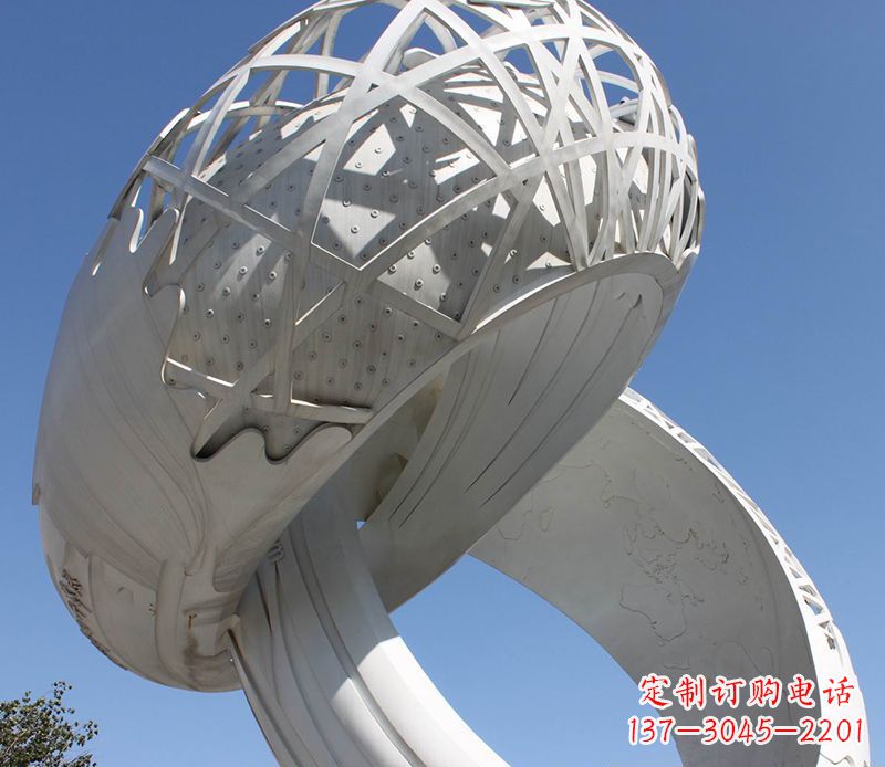 大同艺术品级不锈钢戒指雕塑